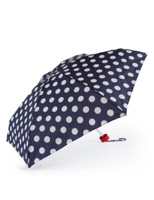 Polka Dot Compact Umbrella with Stormwear&trade;